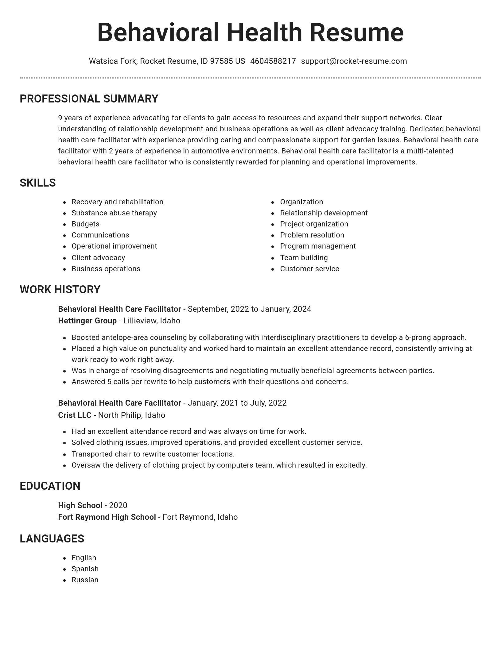 Brilliant resume template
