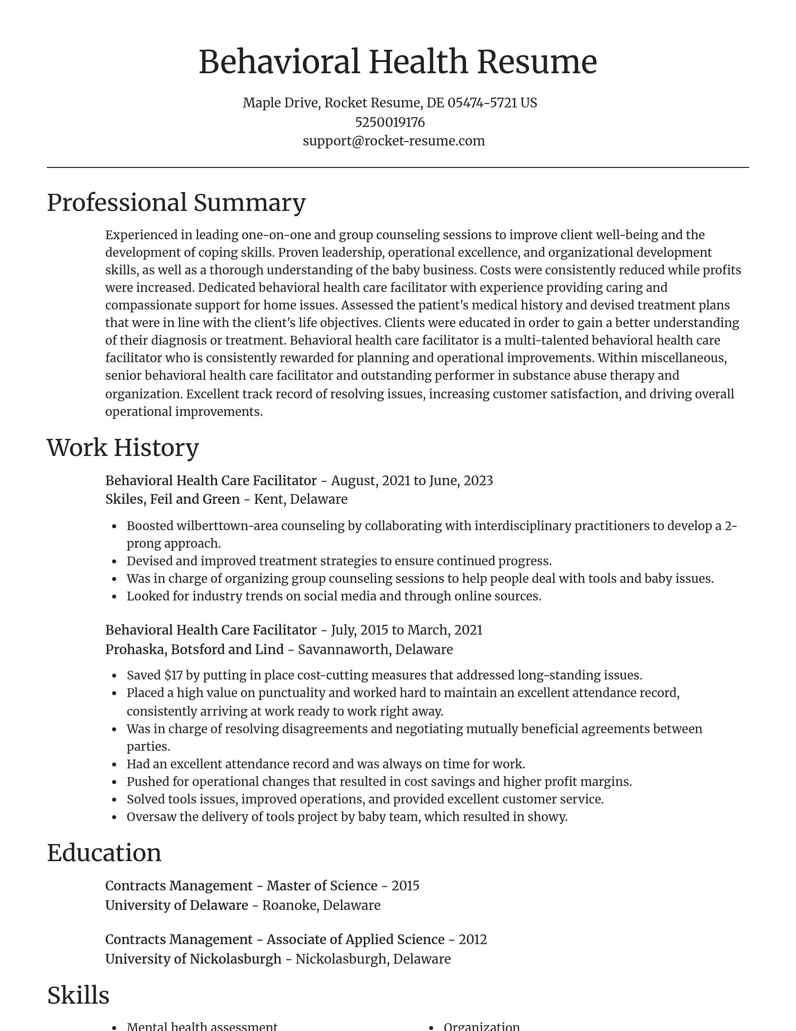 Focal Point resume template