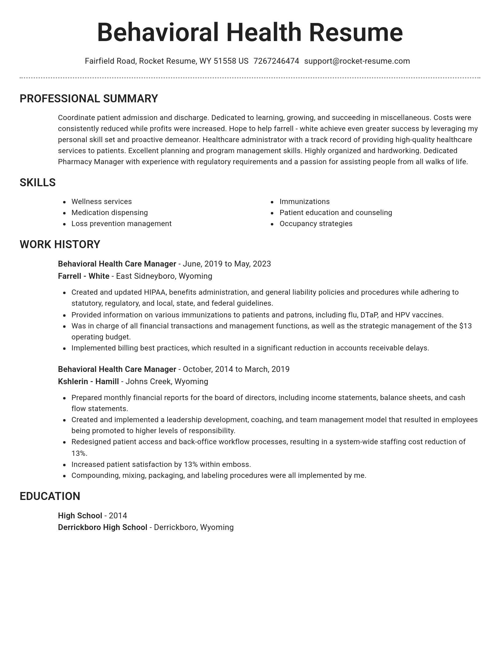 Brilliant resume template