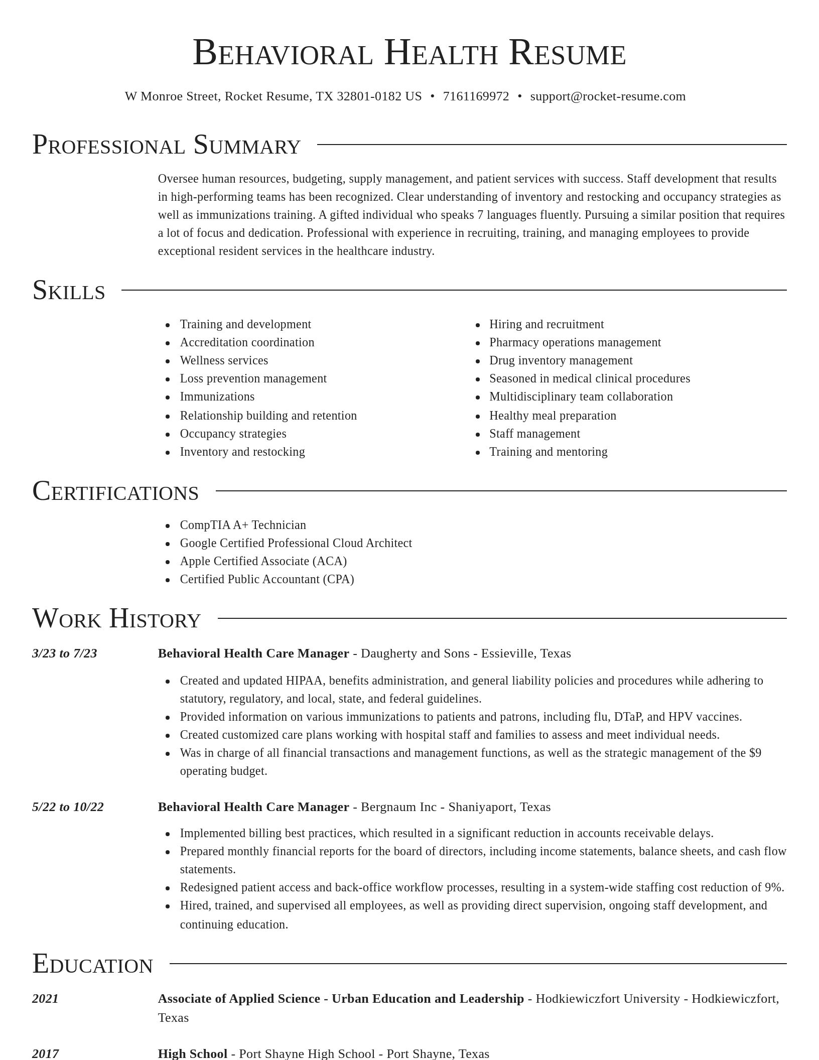 Director resume template