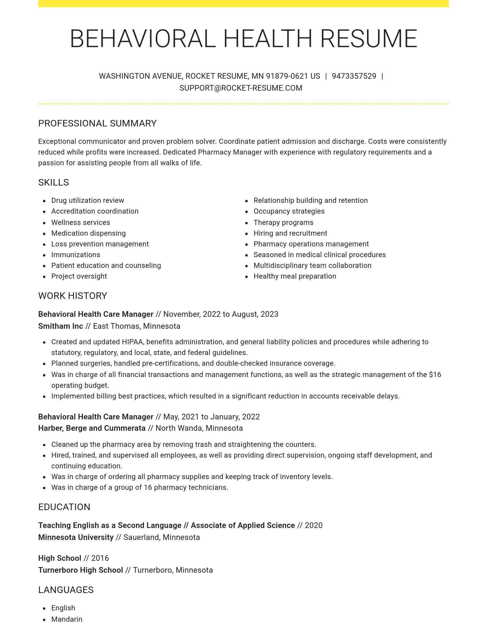 Grand resume template