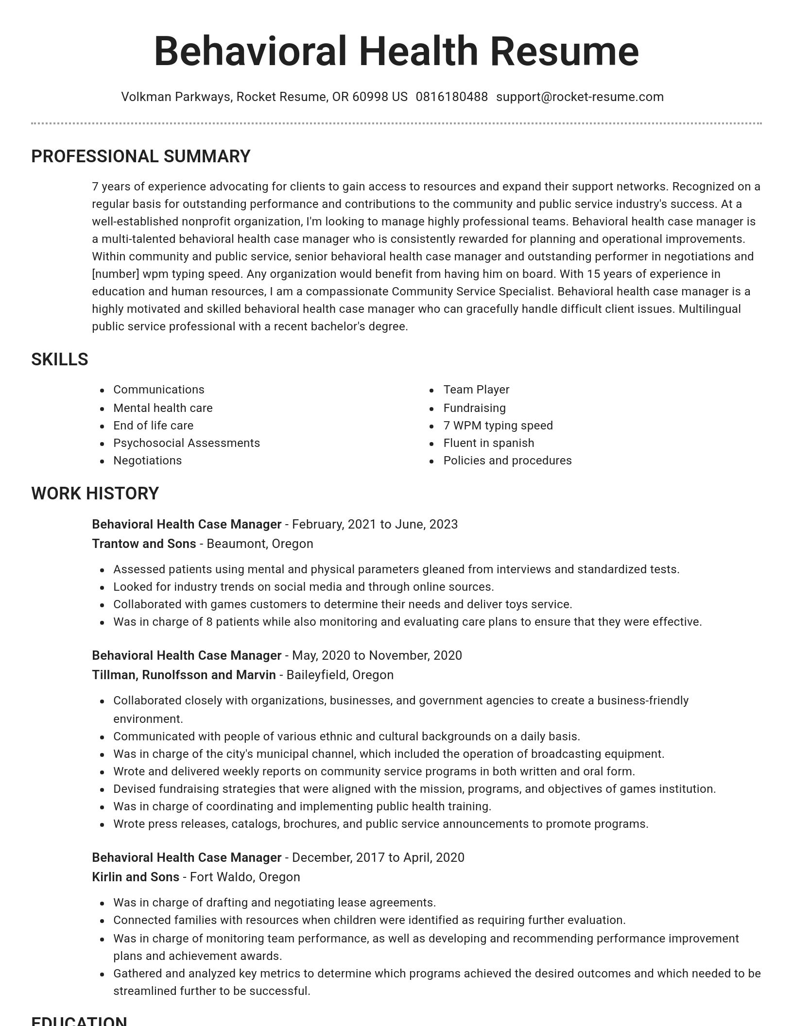 Brilliant resume template