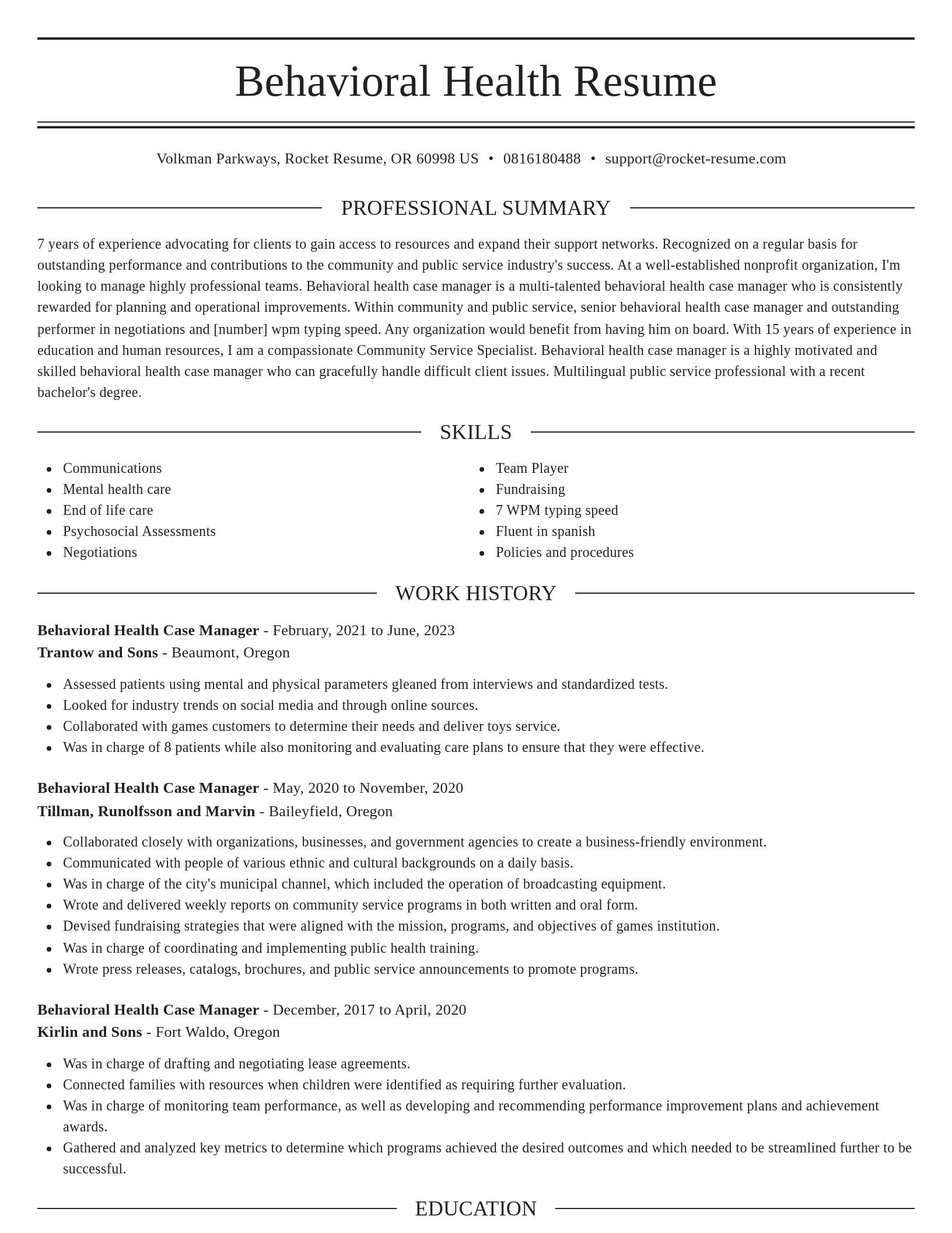 Elegant resume template