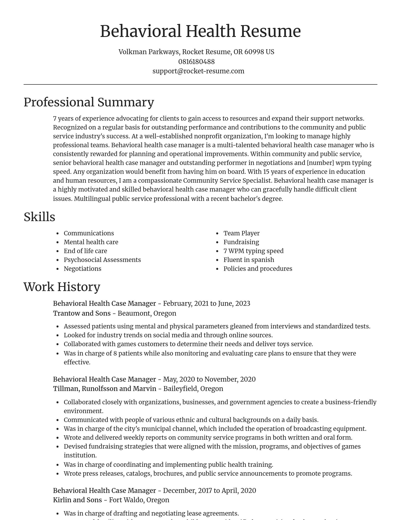 Focal Point resume template