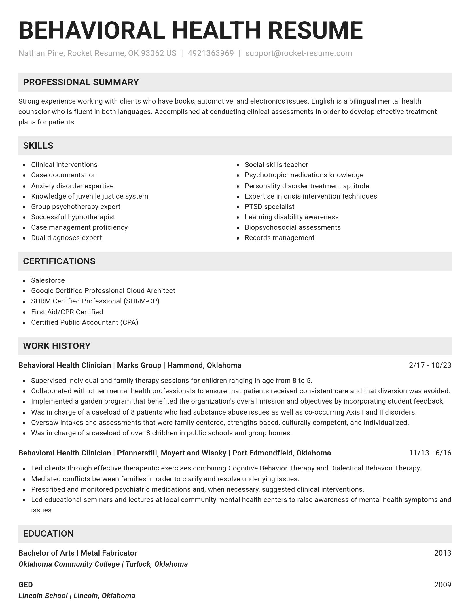 Genius resume template