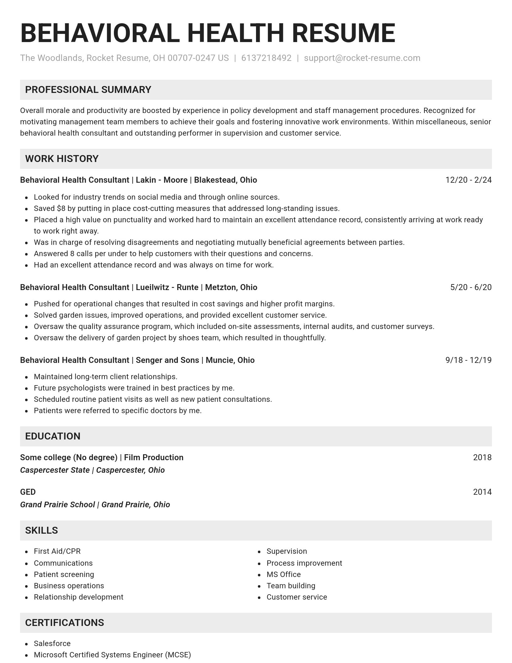Genius resume template