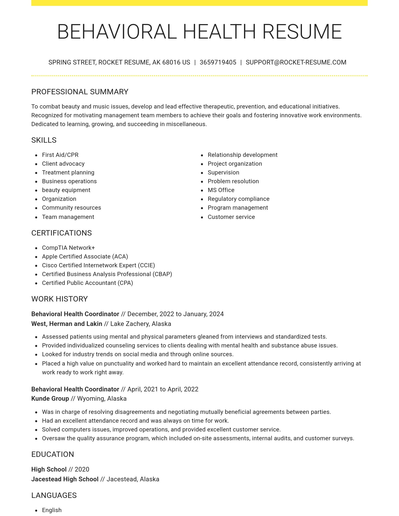 Grand resume template