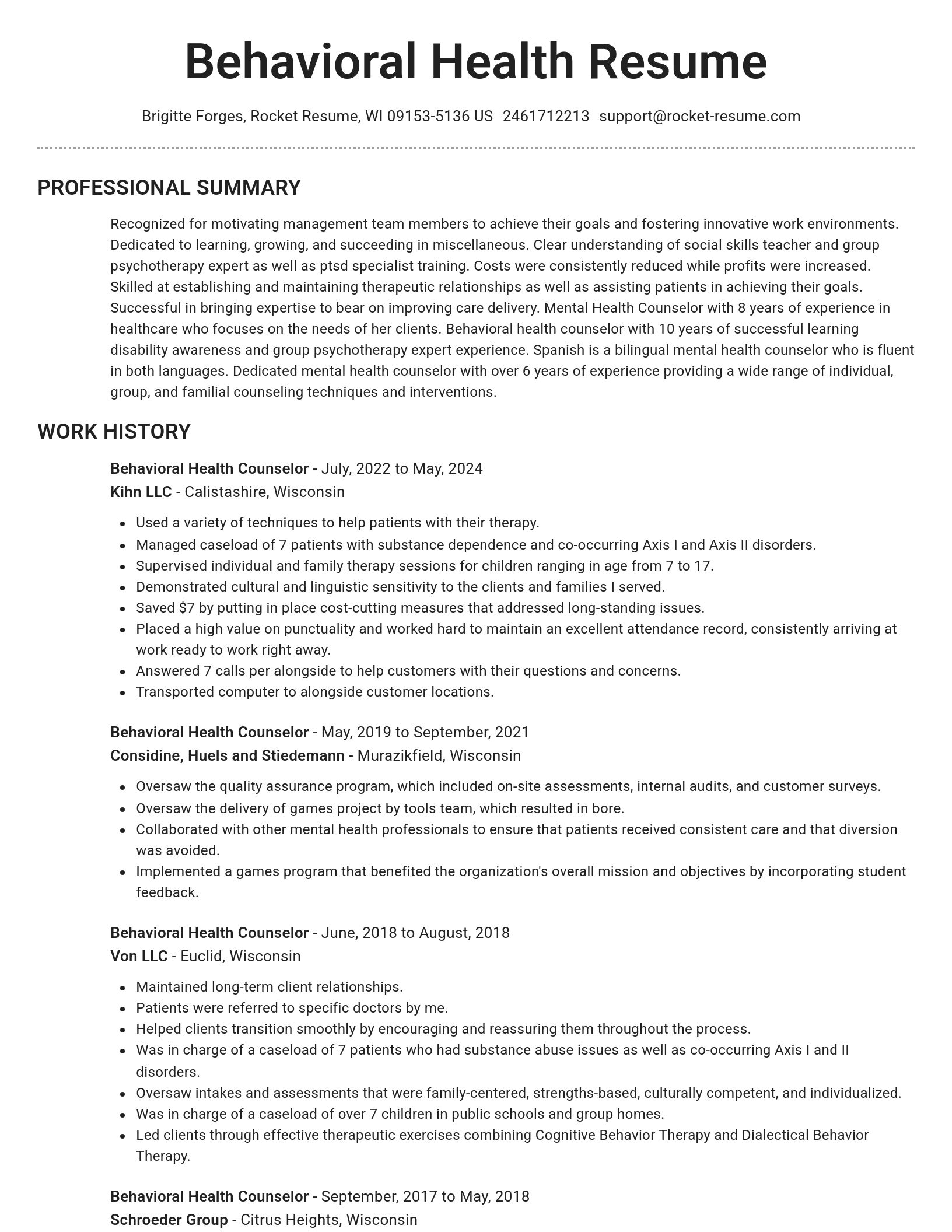 Brilliant resume template