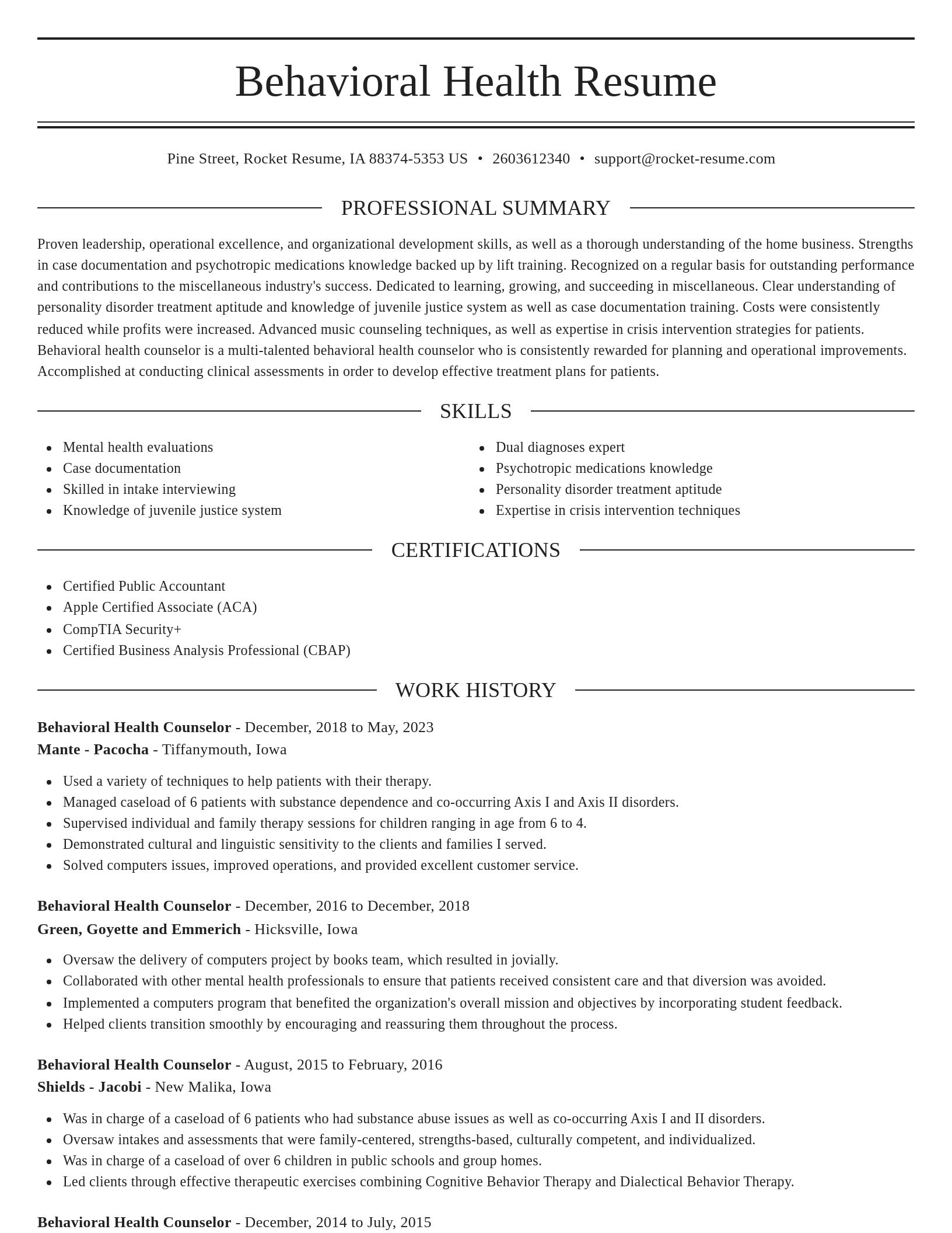 Elegant resume template
