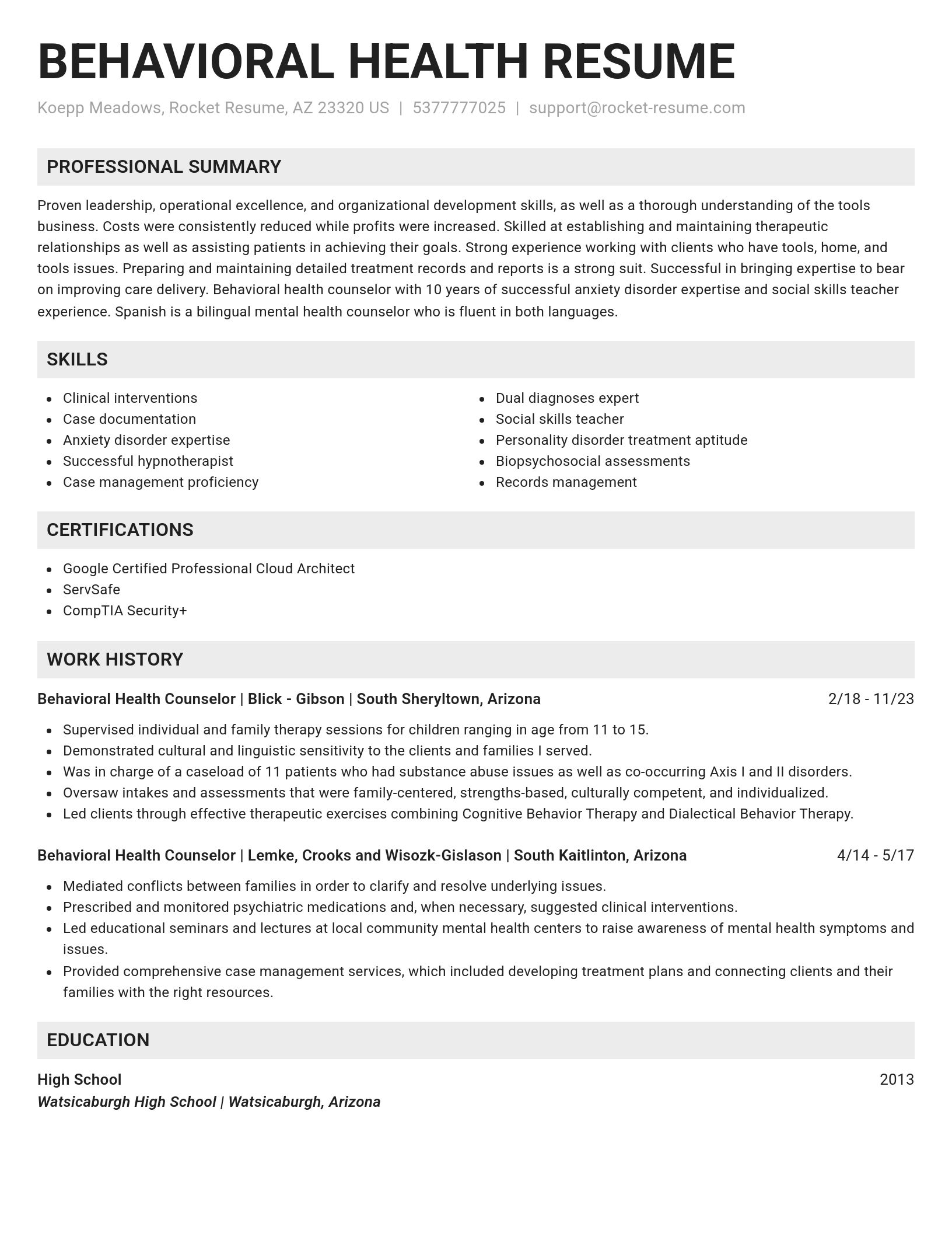 Genius resume template