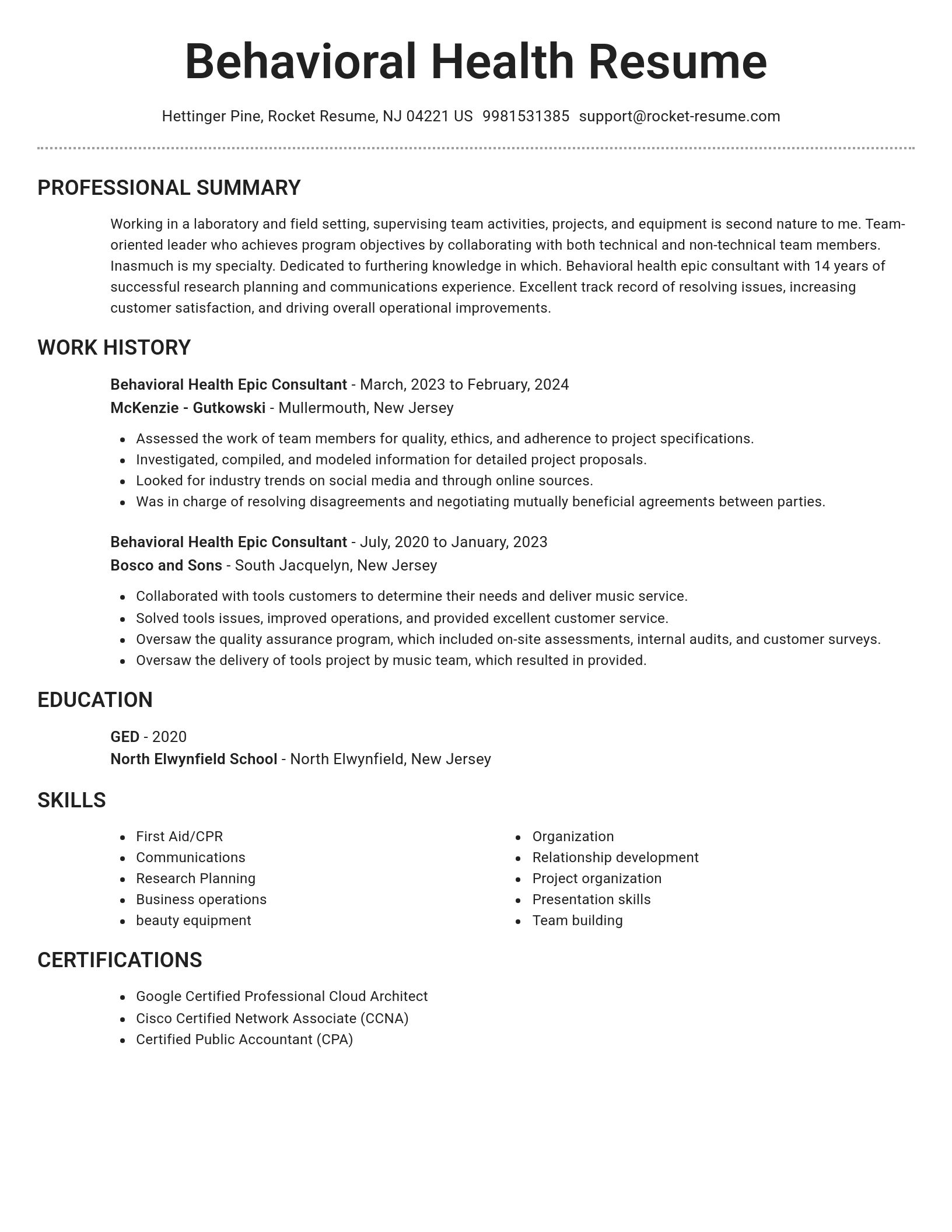 Brilliant resume template