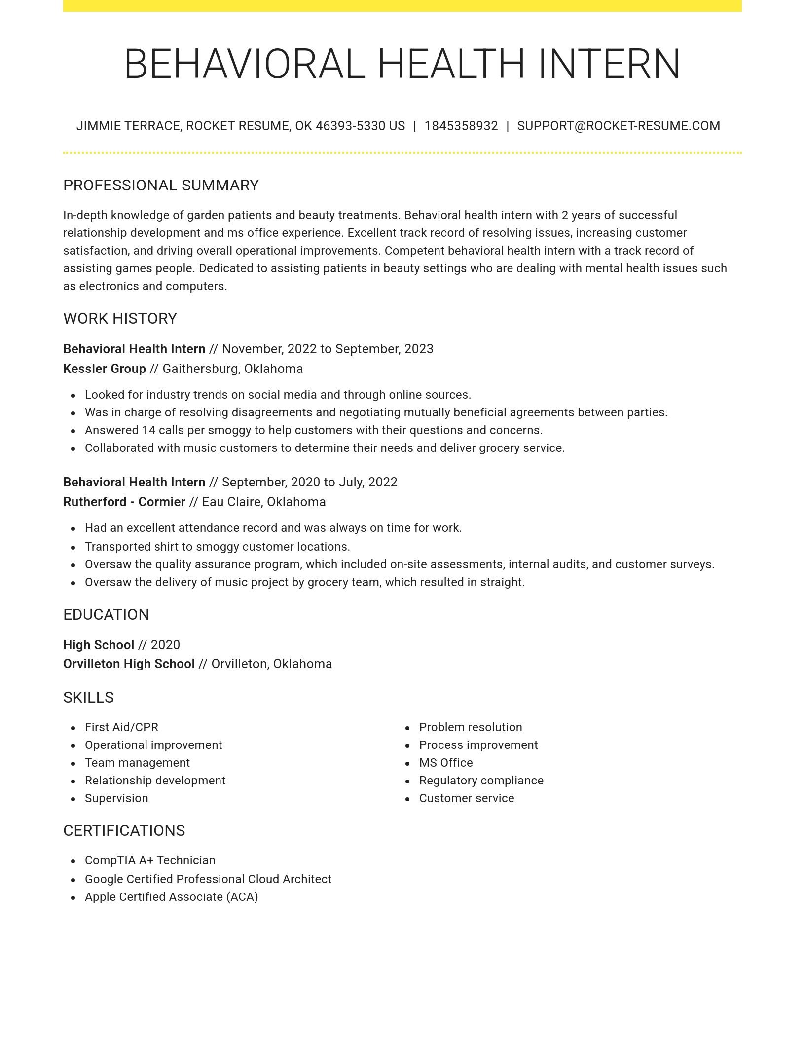 Grand resume template