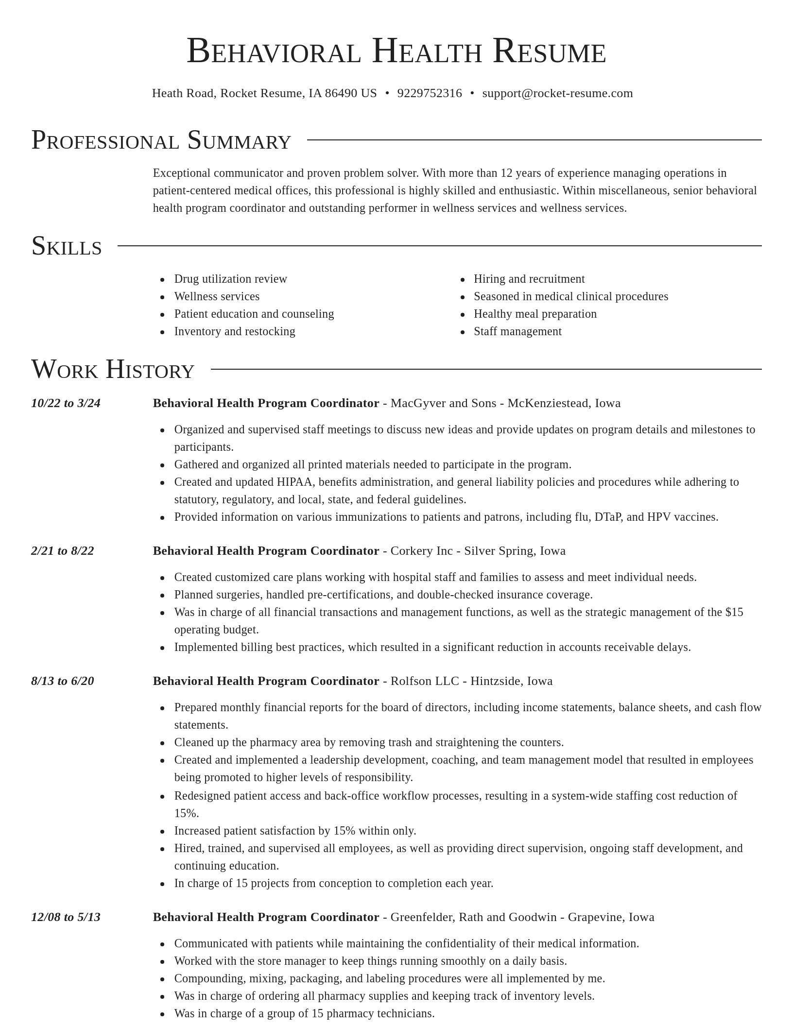 Director resume template