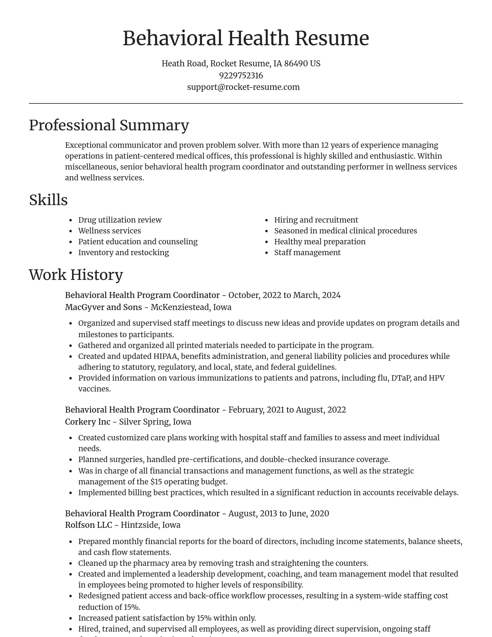 Focal Point resume template