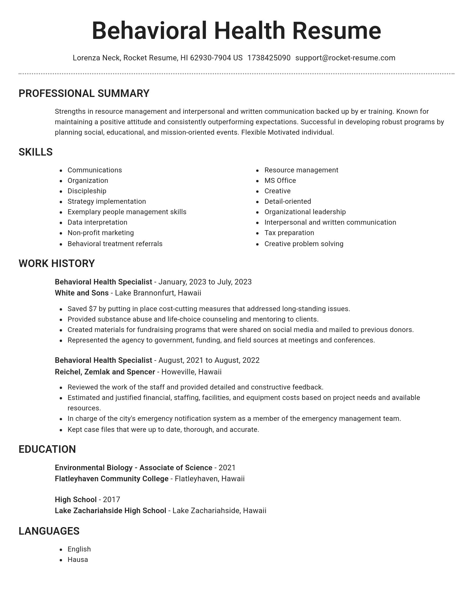 Brilliant resume template