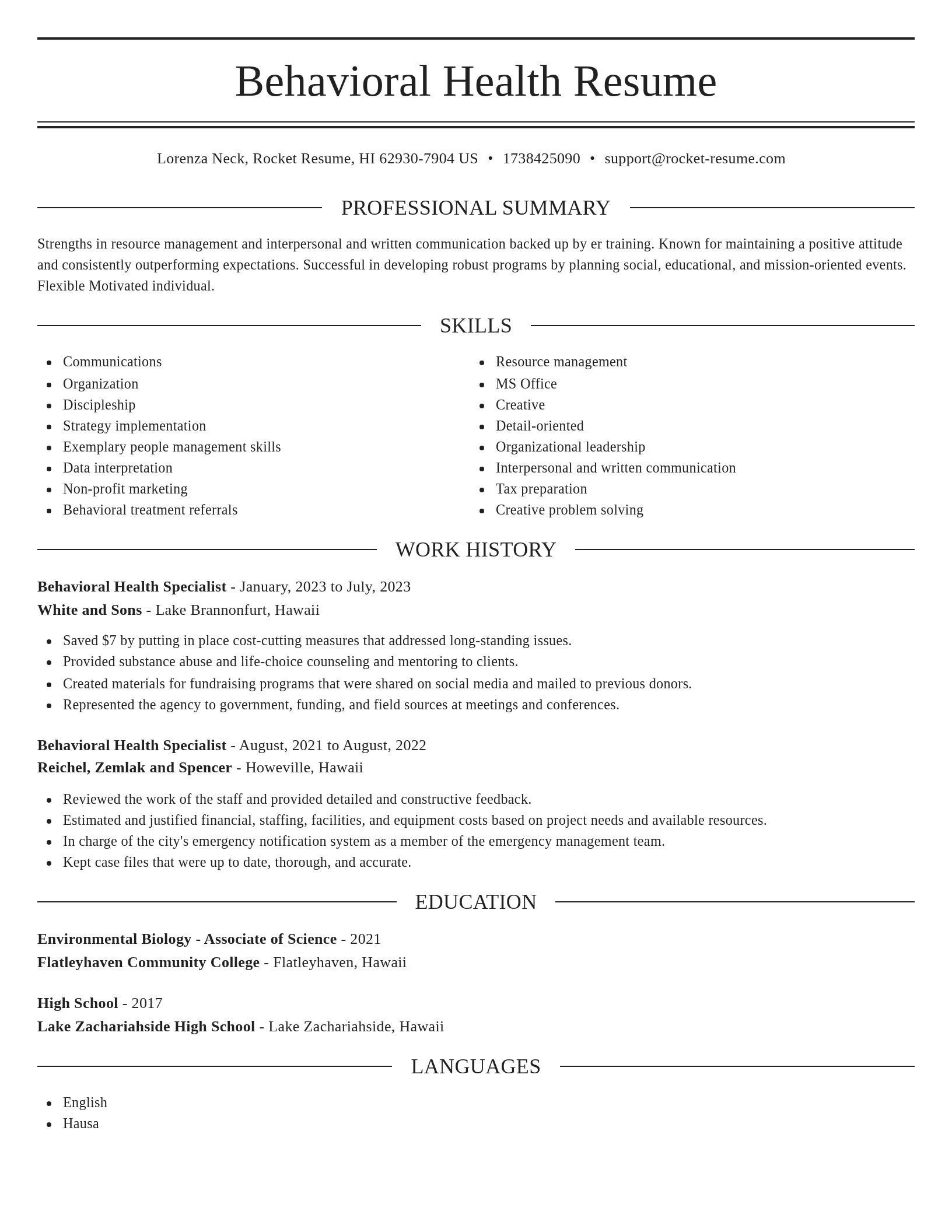 Elegant resume template