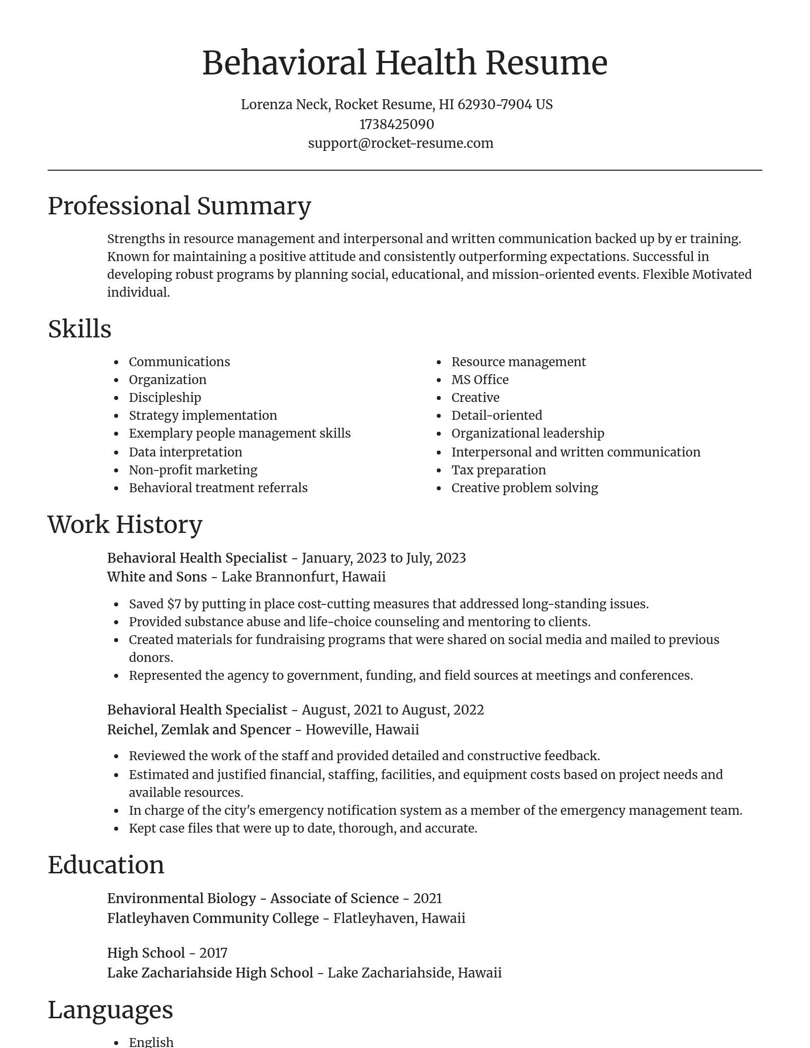 Focal Point resume template