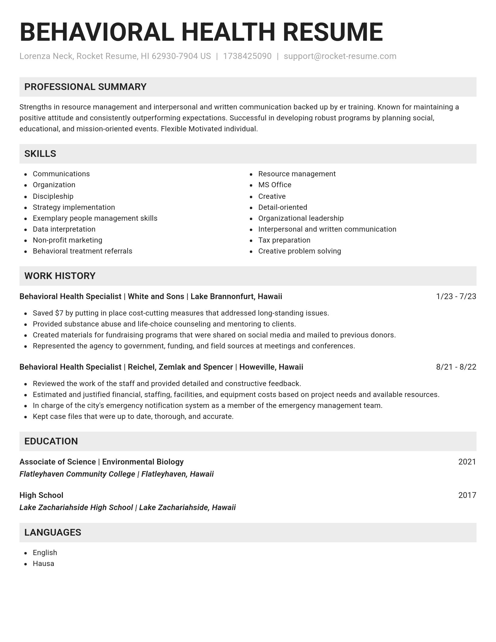 Genius resume template