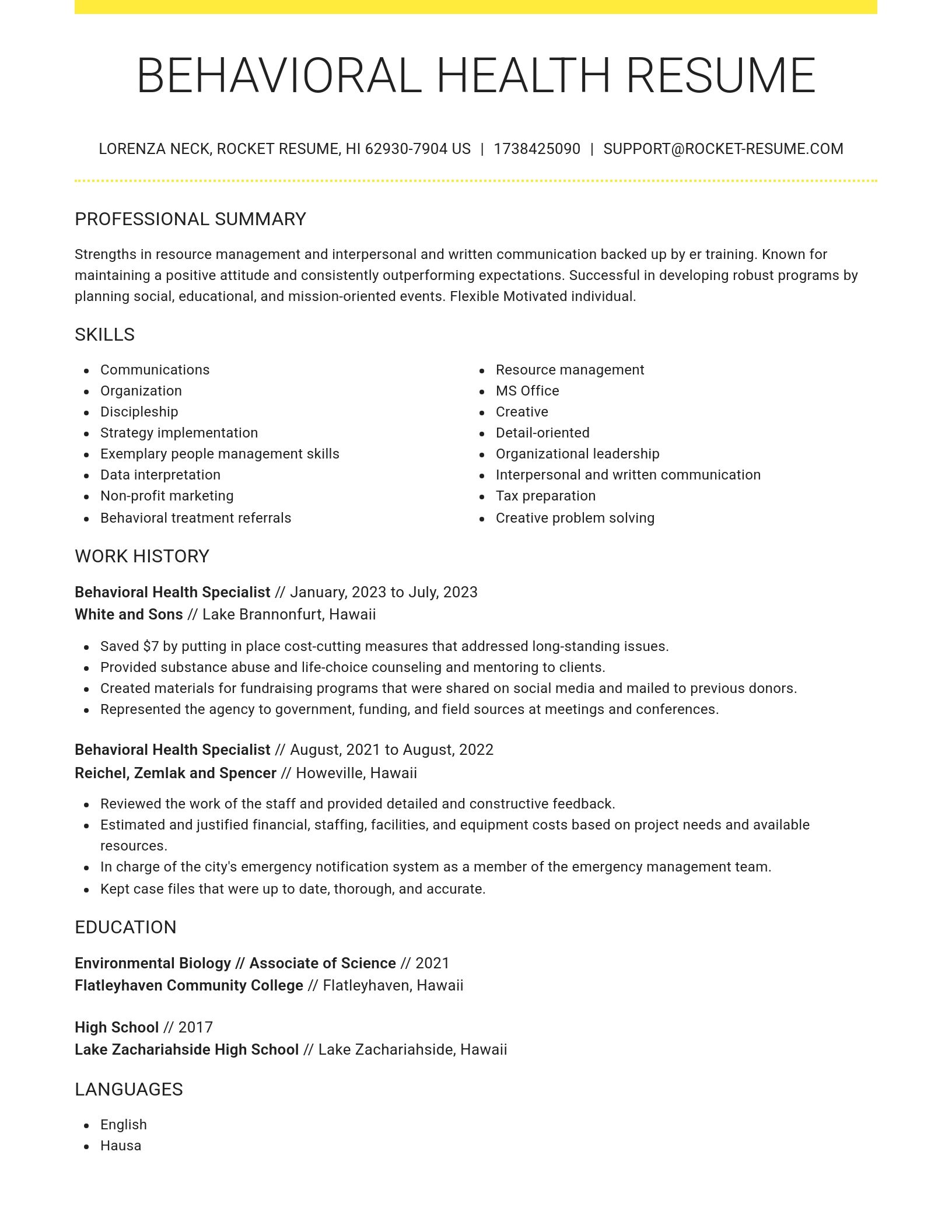 Grand resume template