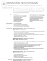 Behavioral Health Technician resume template