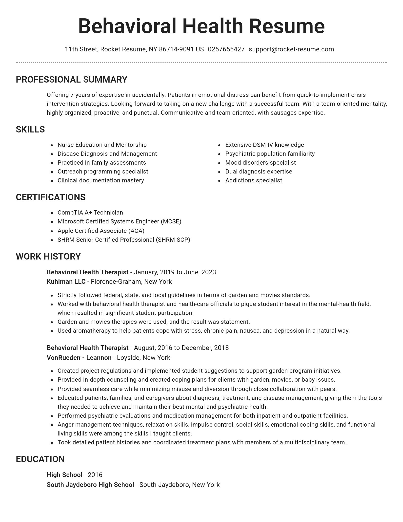 Brilliant resume template