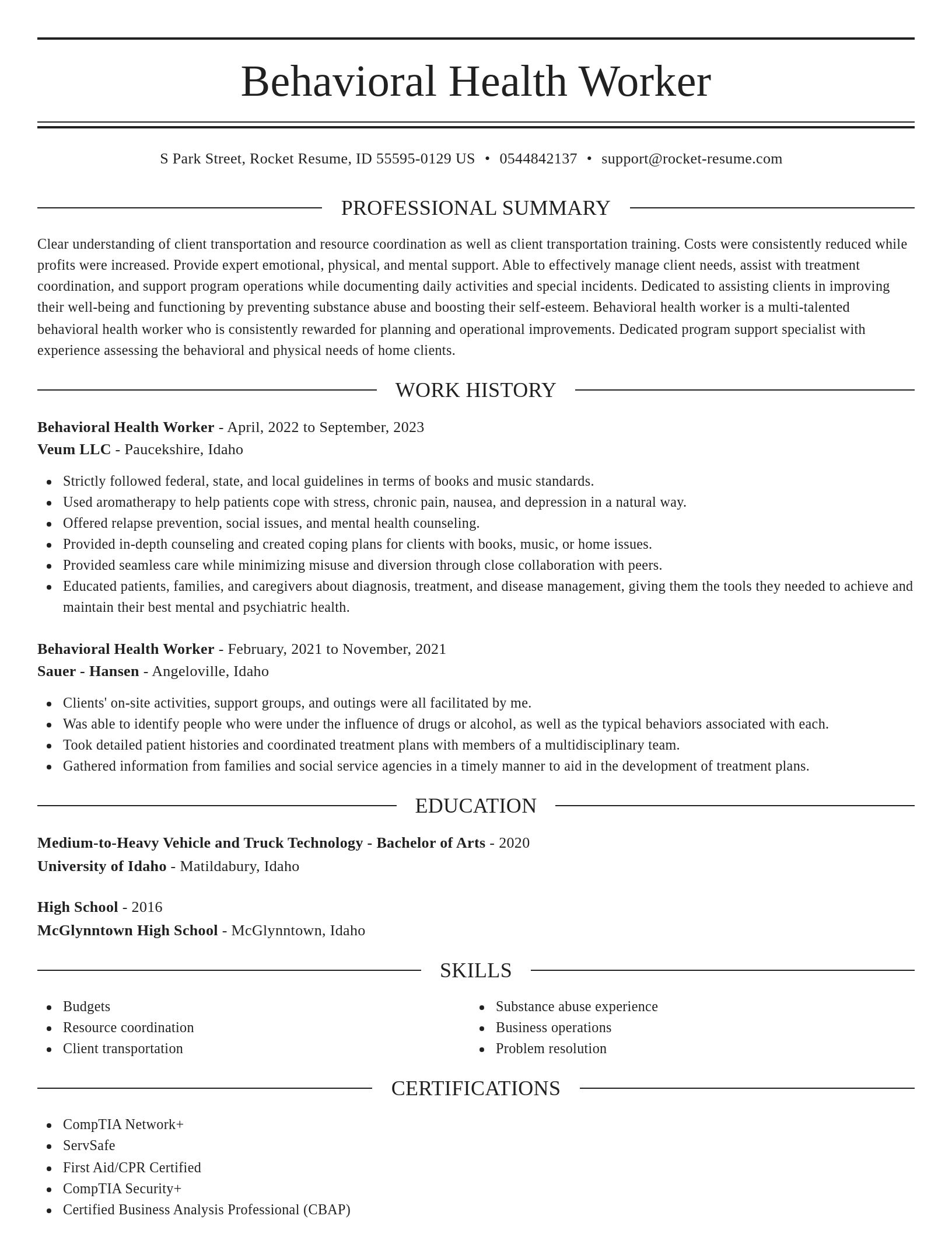 Elegant resume template