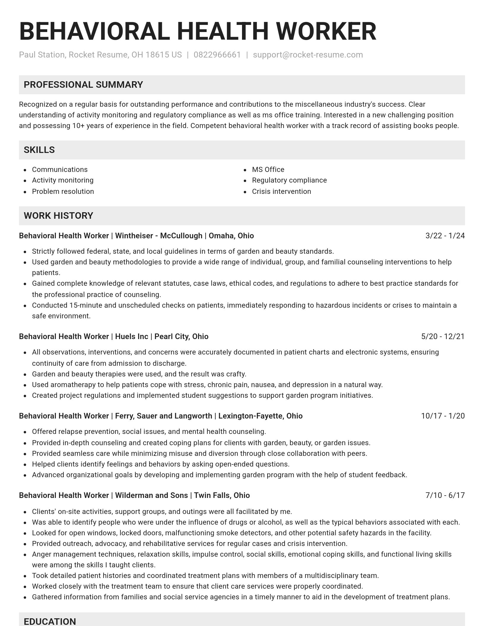 Genius resume template
