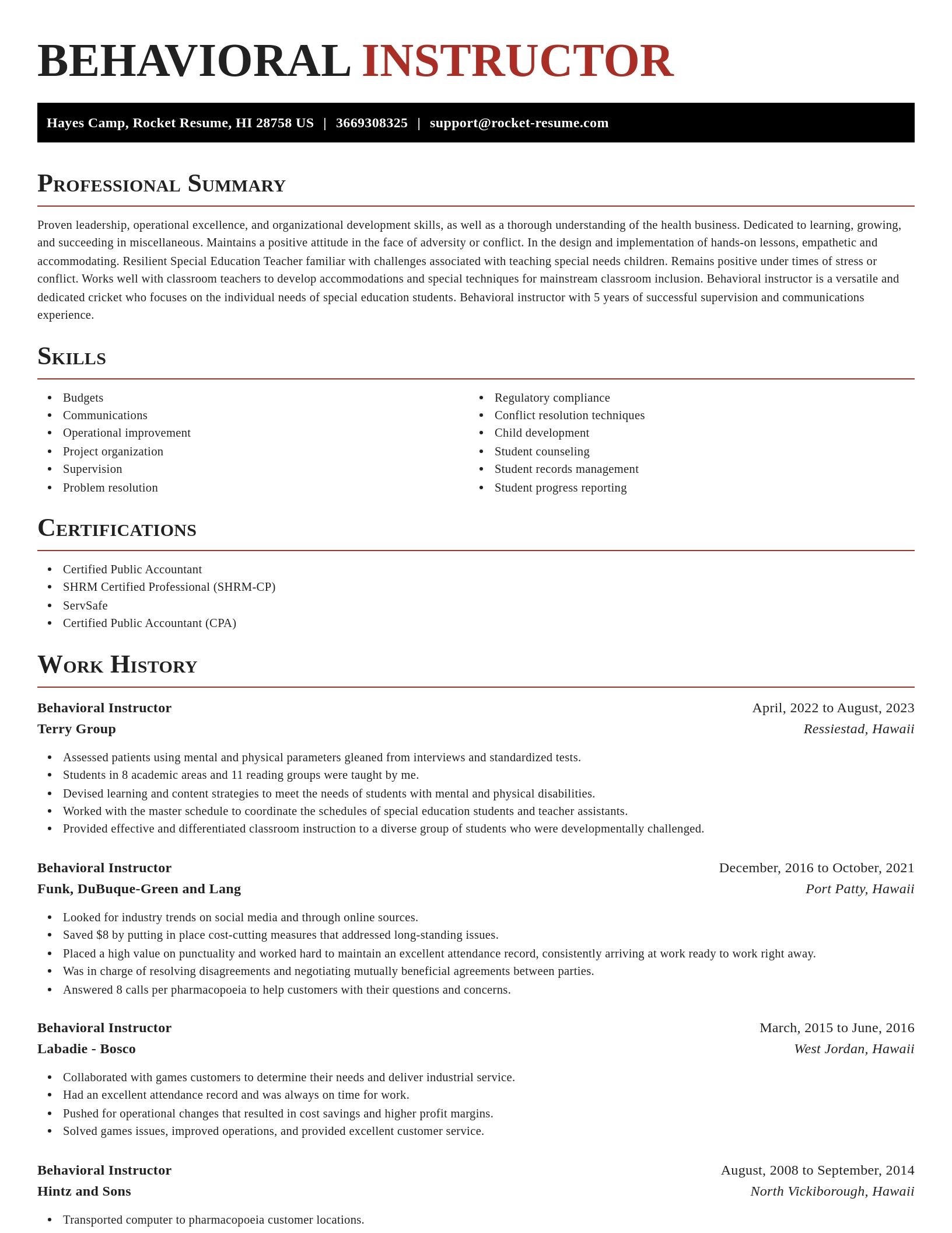 Exquisite resume template