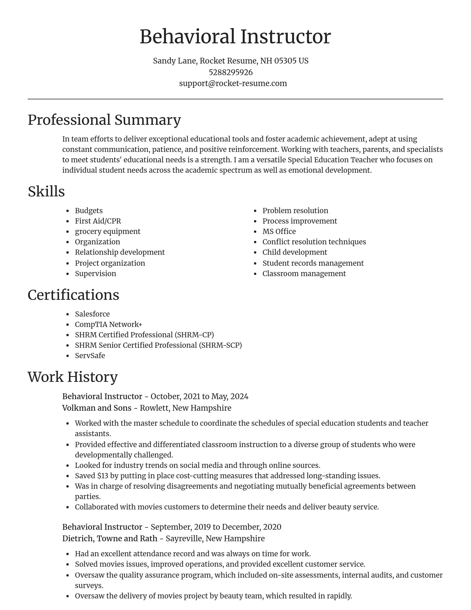 Focal Point resume template