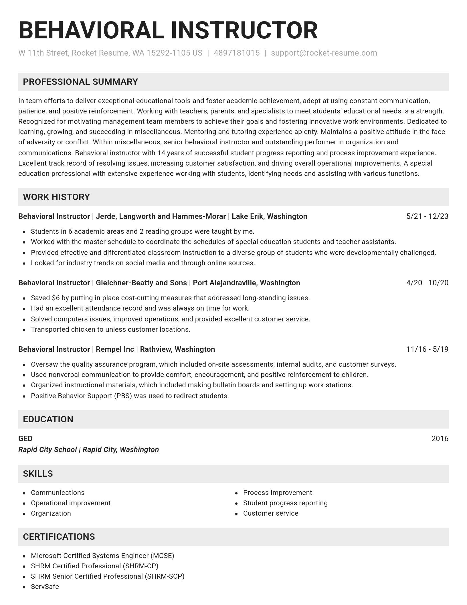 Genius resume template