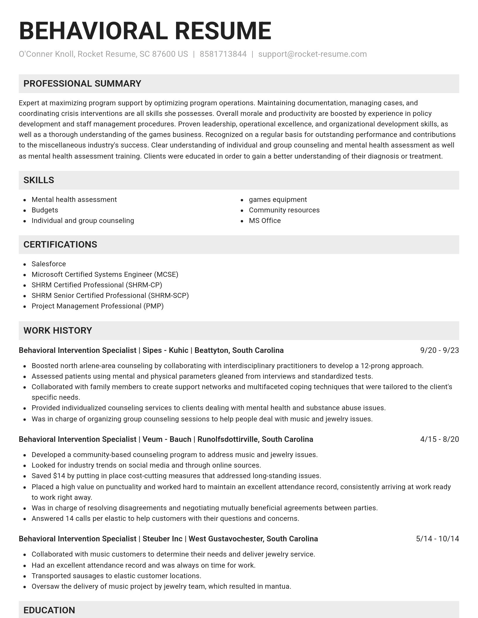 Genius resume template