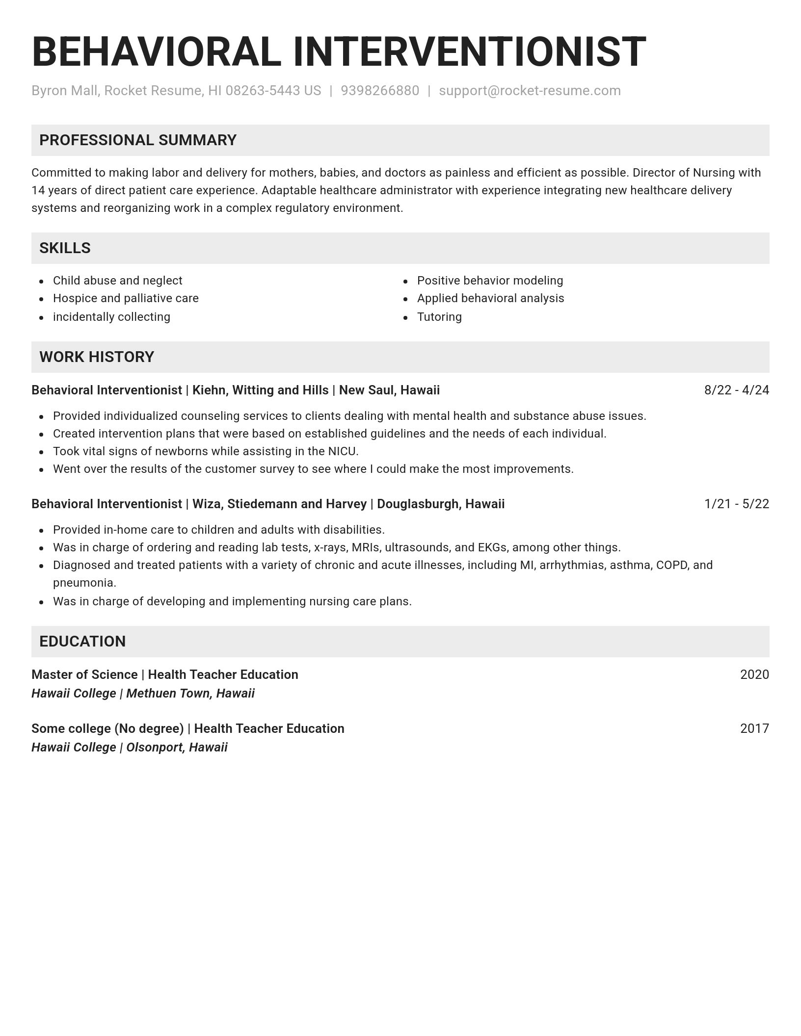 Genius resume template