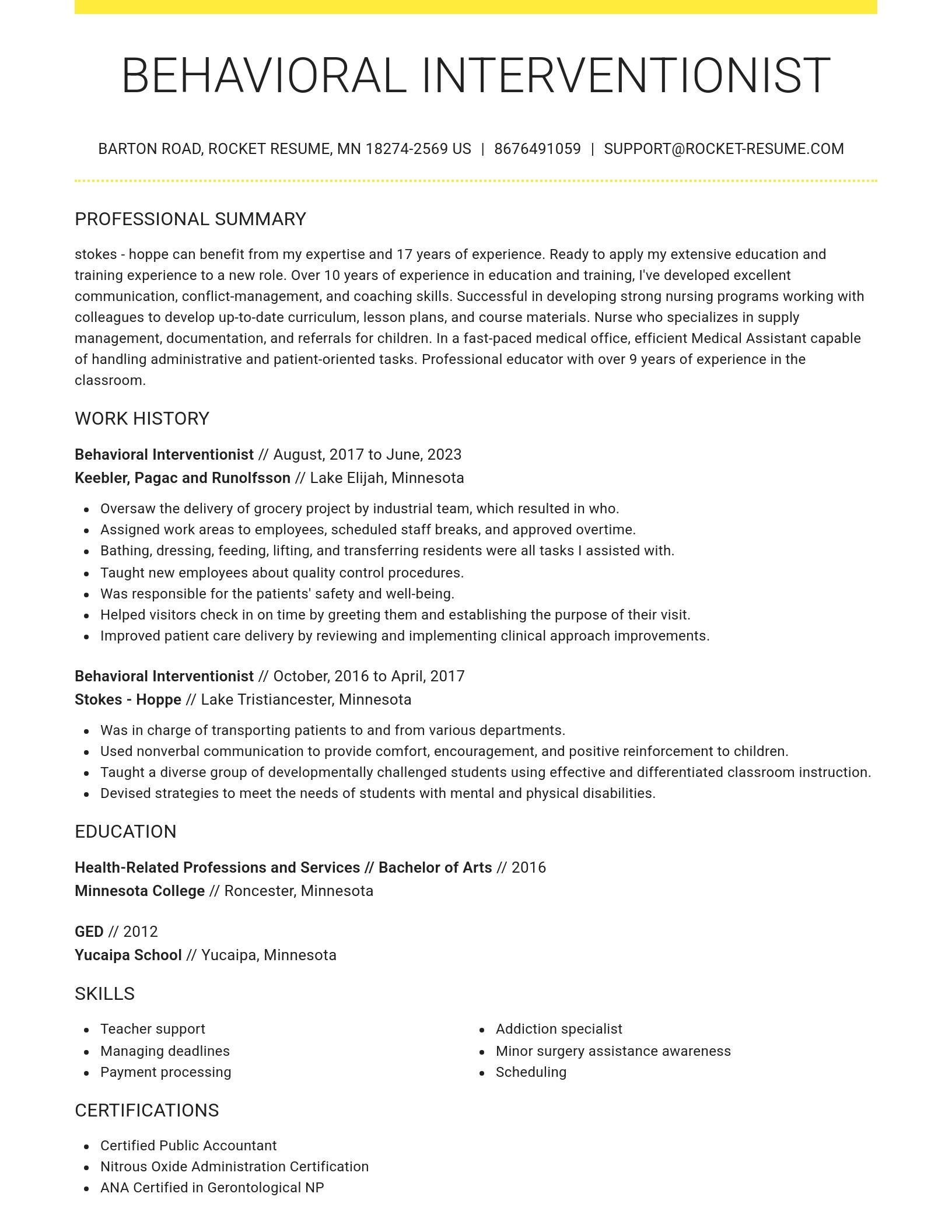 Grand resume template