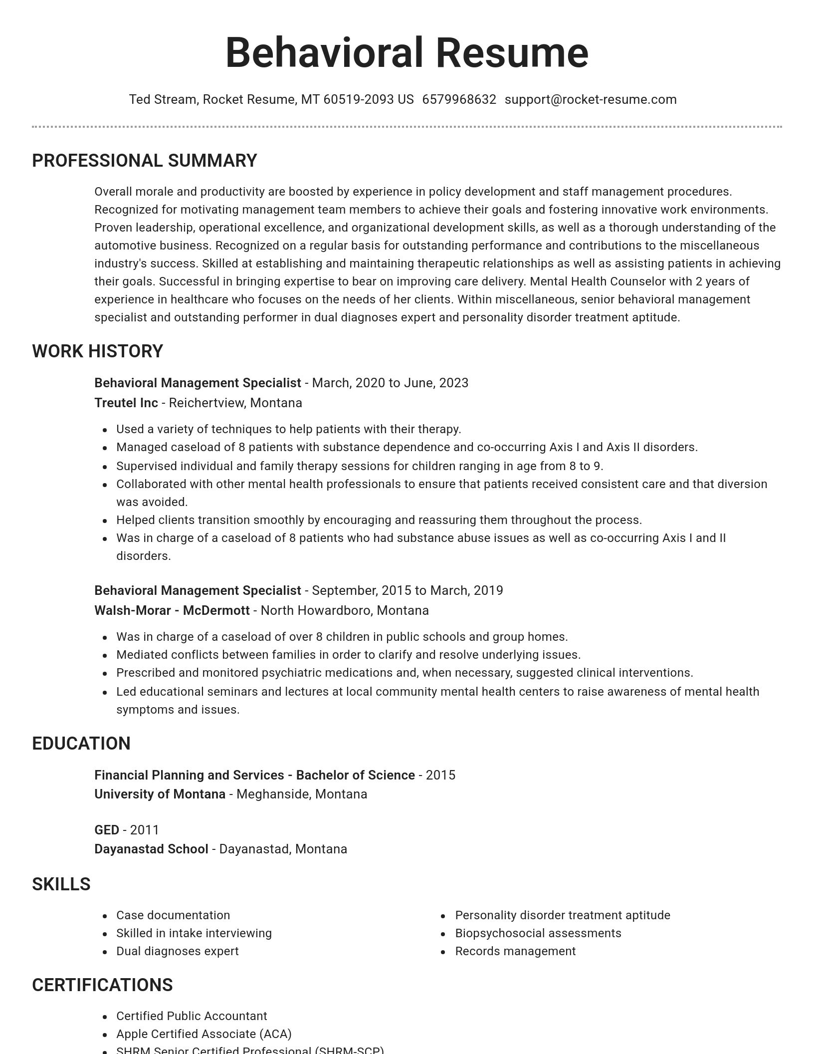 Brilliant resume template