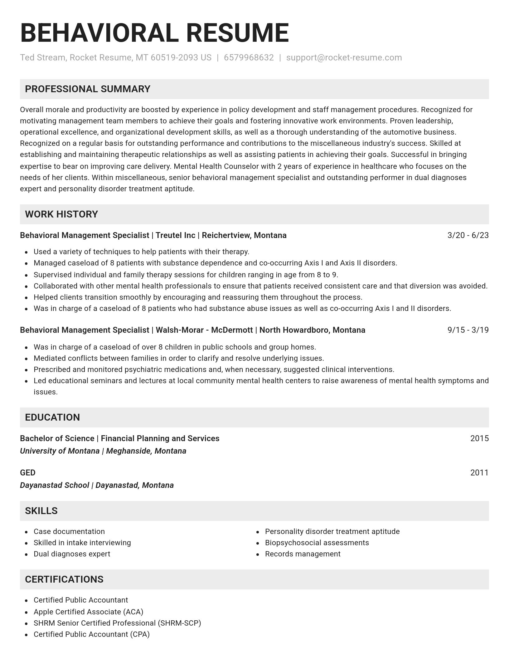 Genius resume template