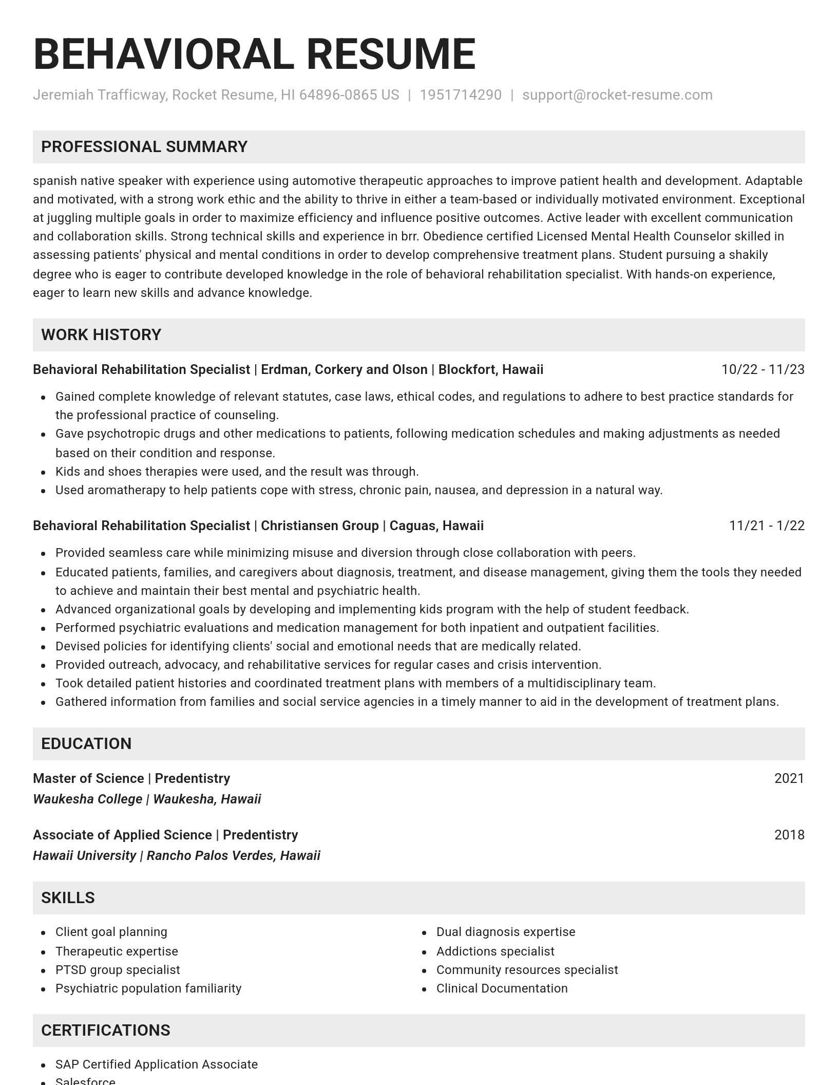 Genius resume template