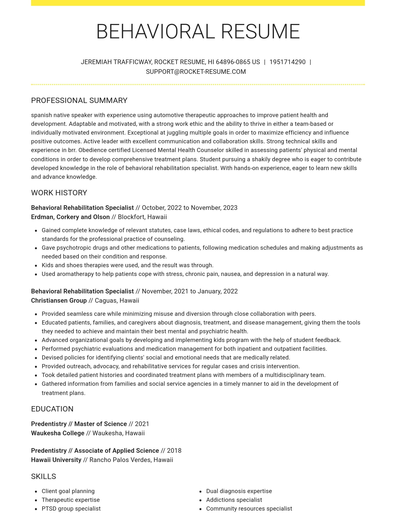 Grand resume template