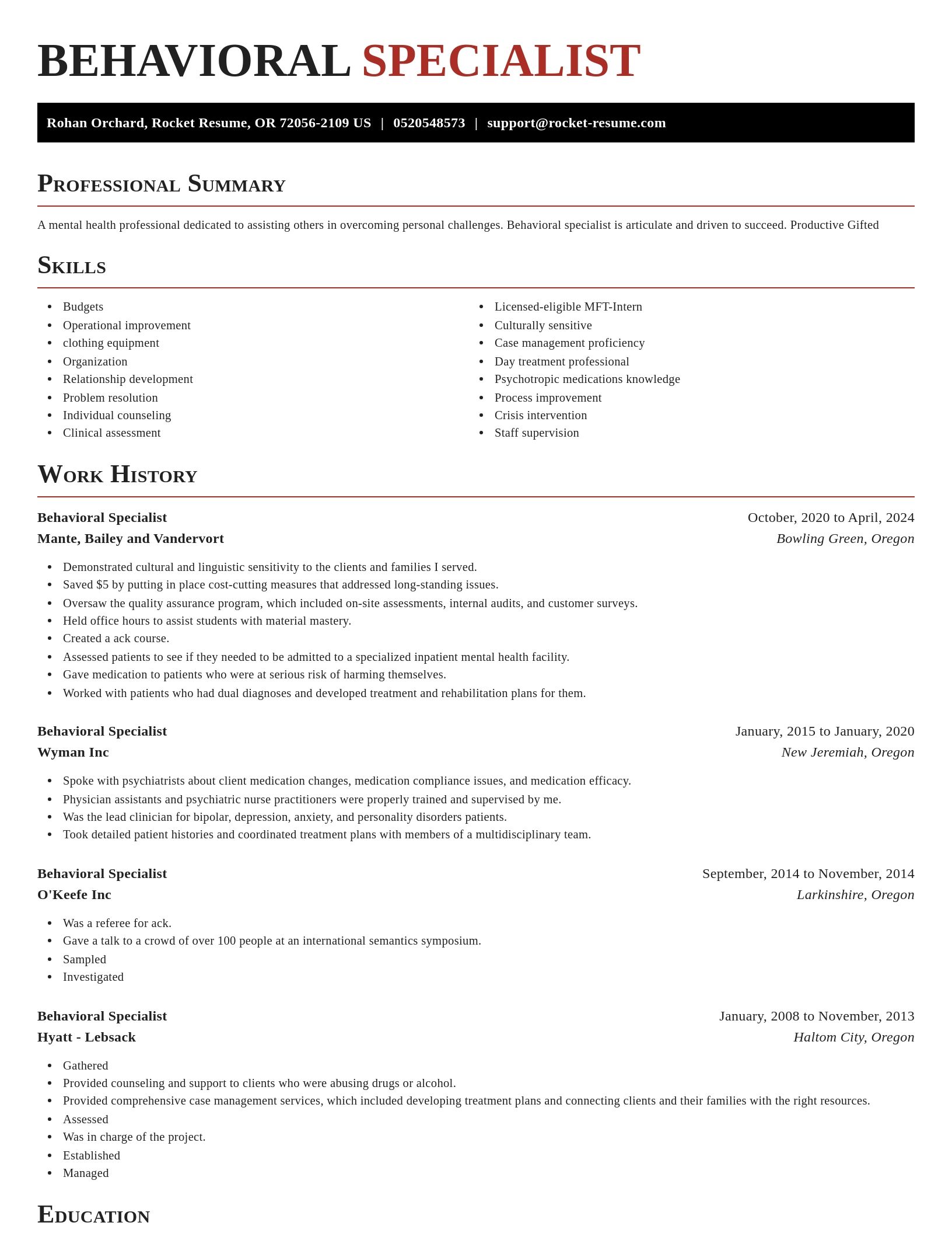 Exquisite resume template
