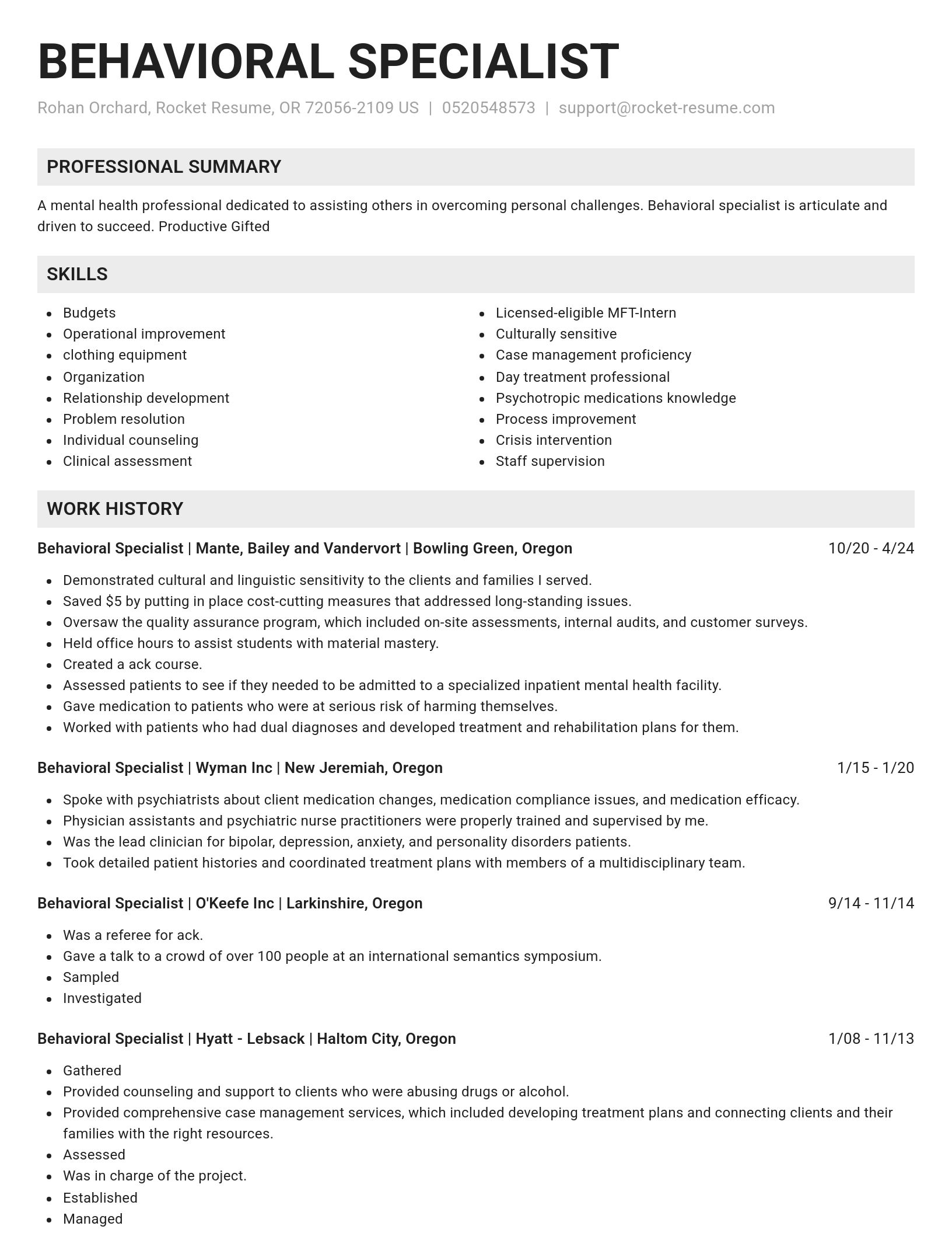 Genius resume template