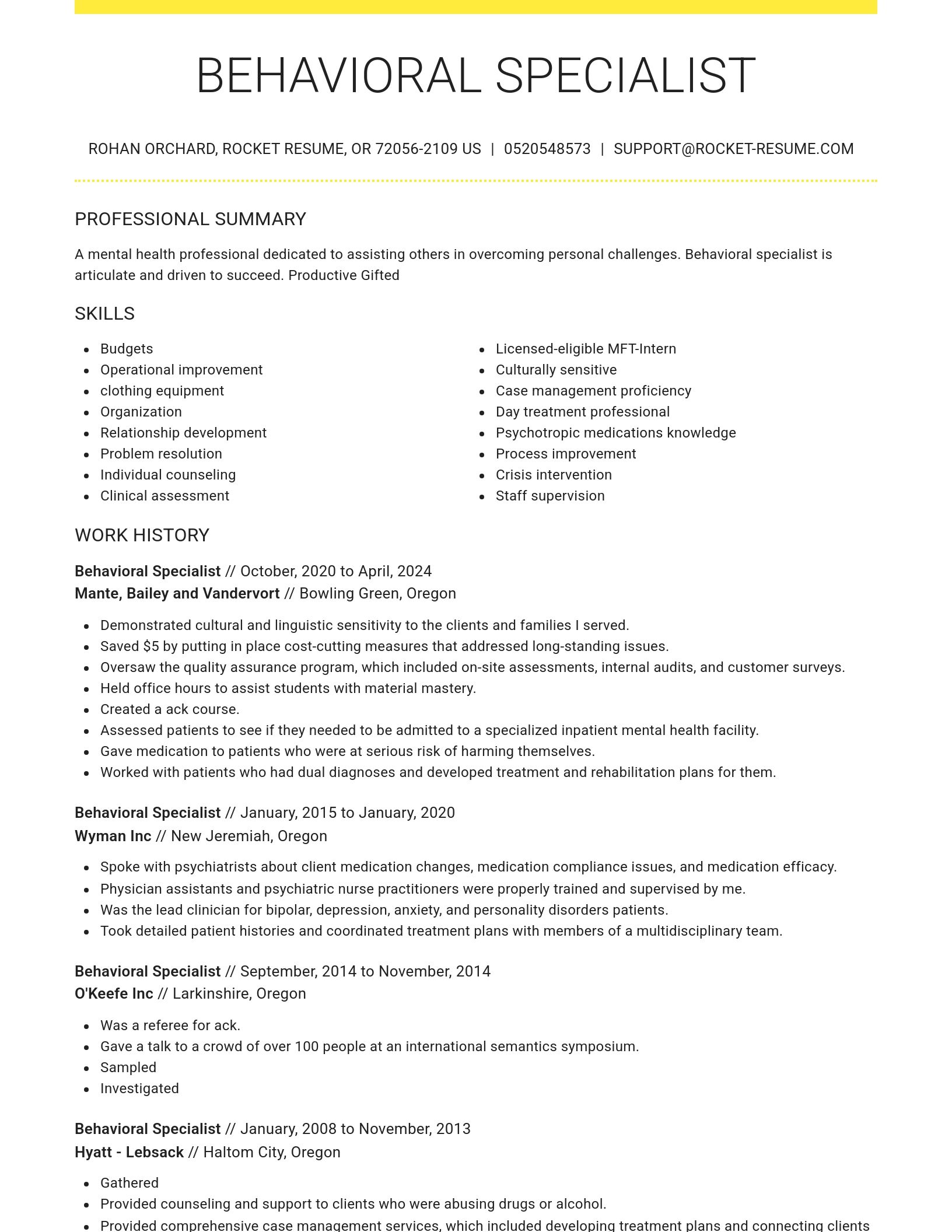 Grand resume template