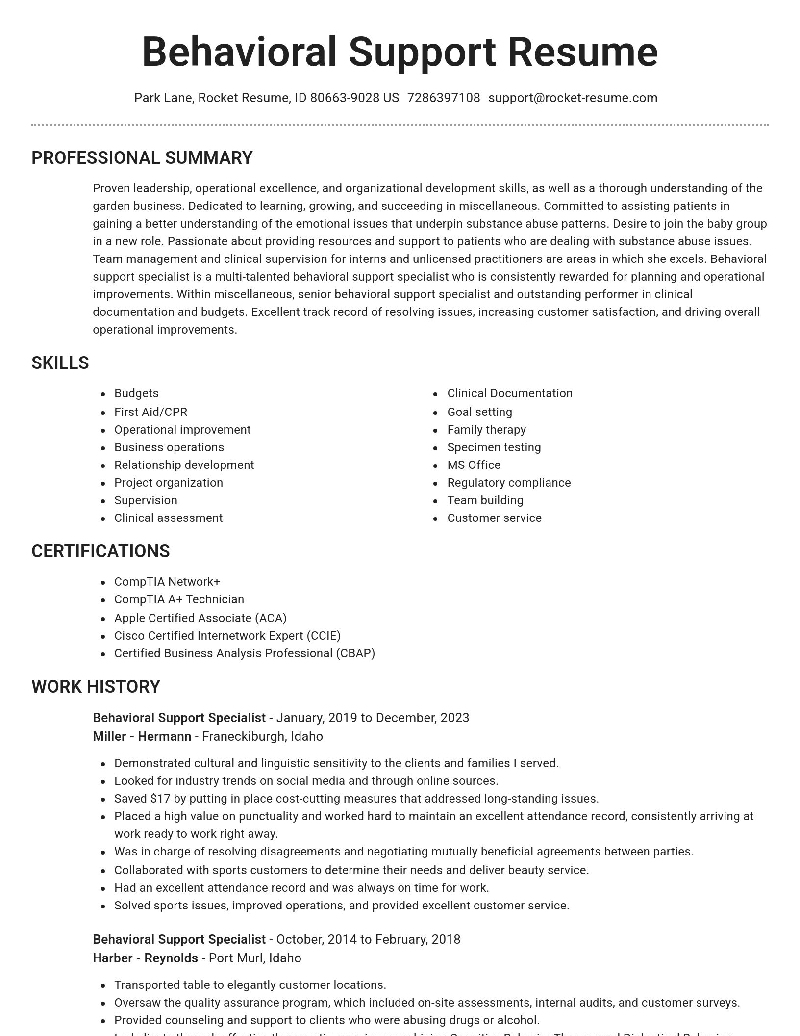 Brilliant resume template
