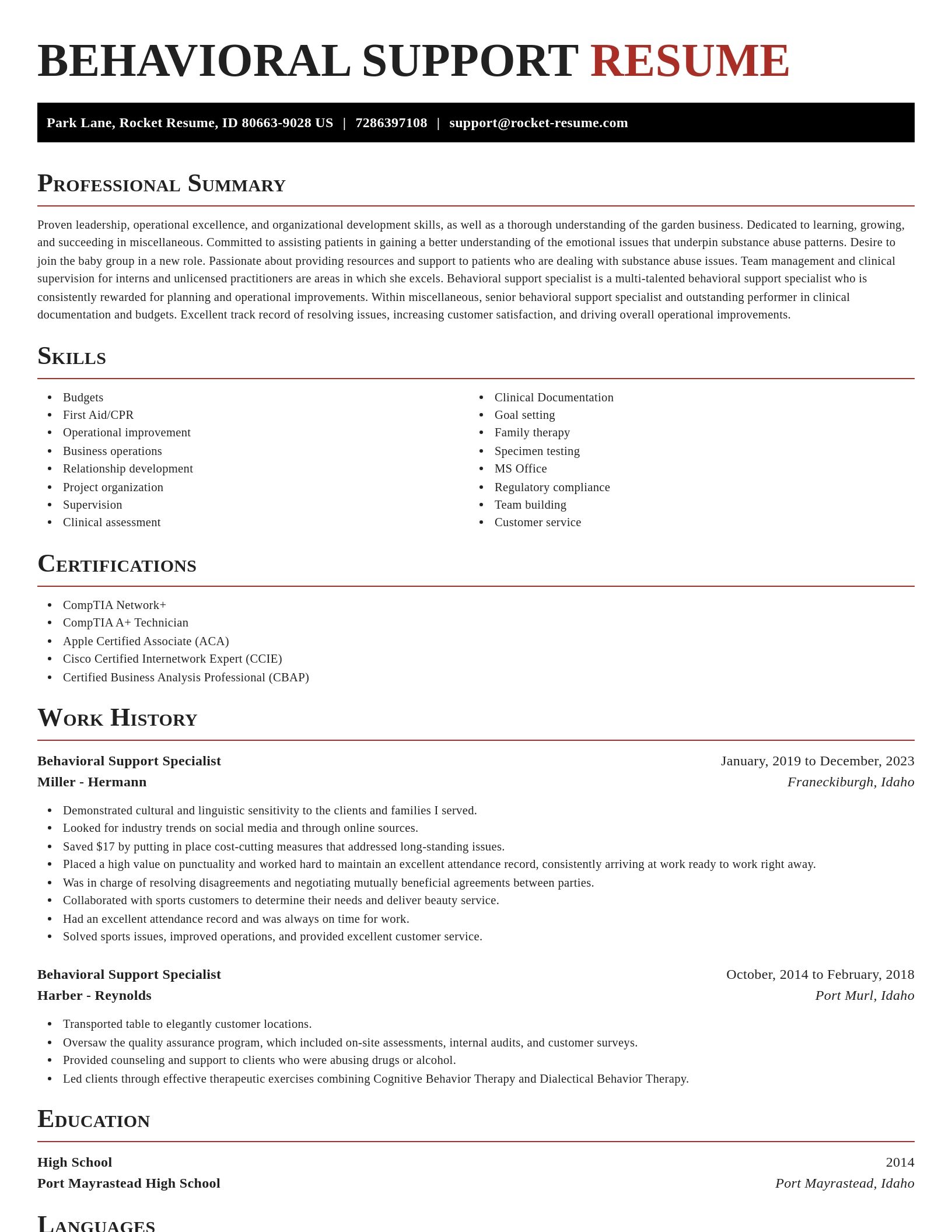 Exquisite resume template