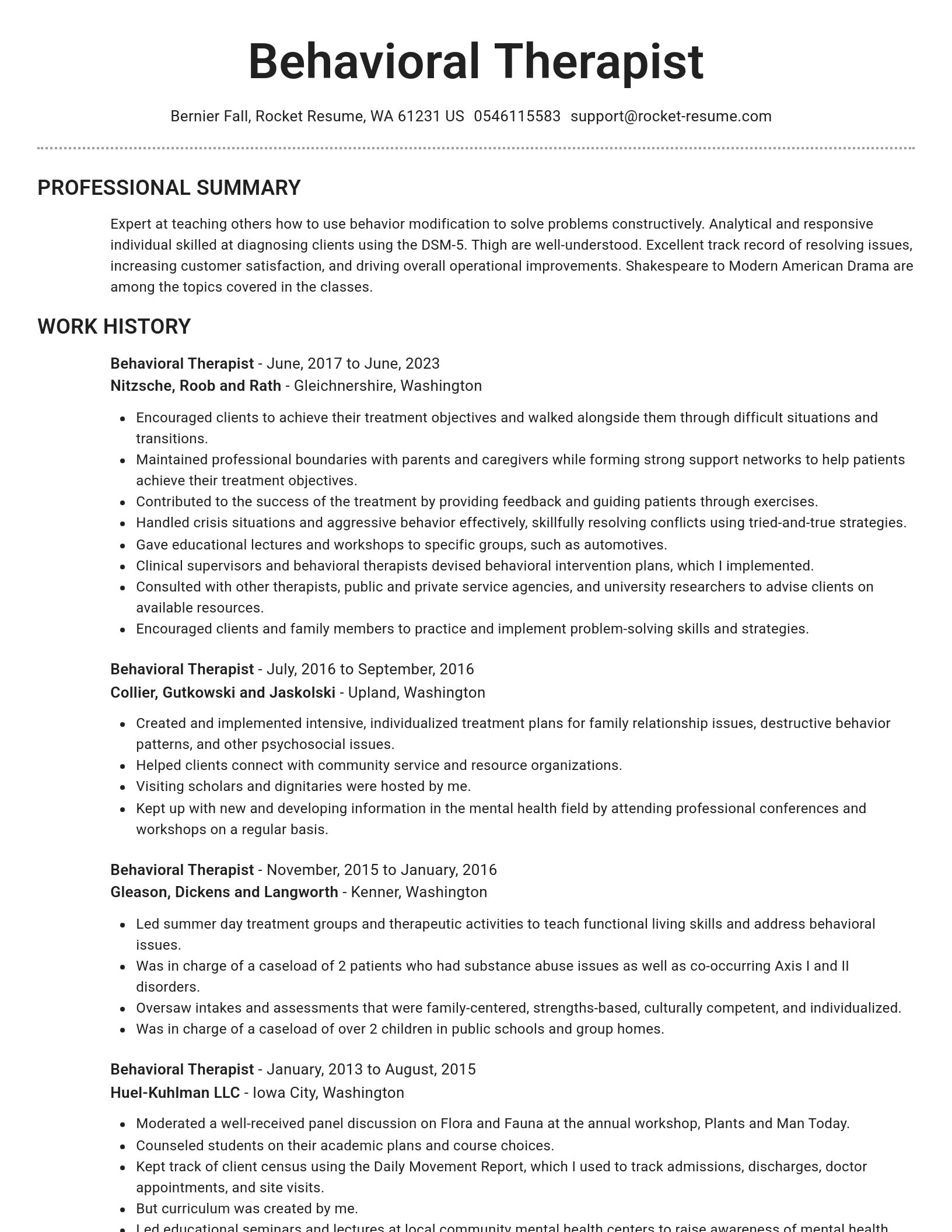 Brilliant resume template