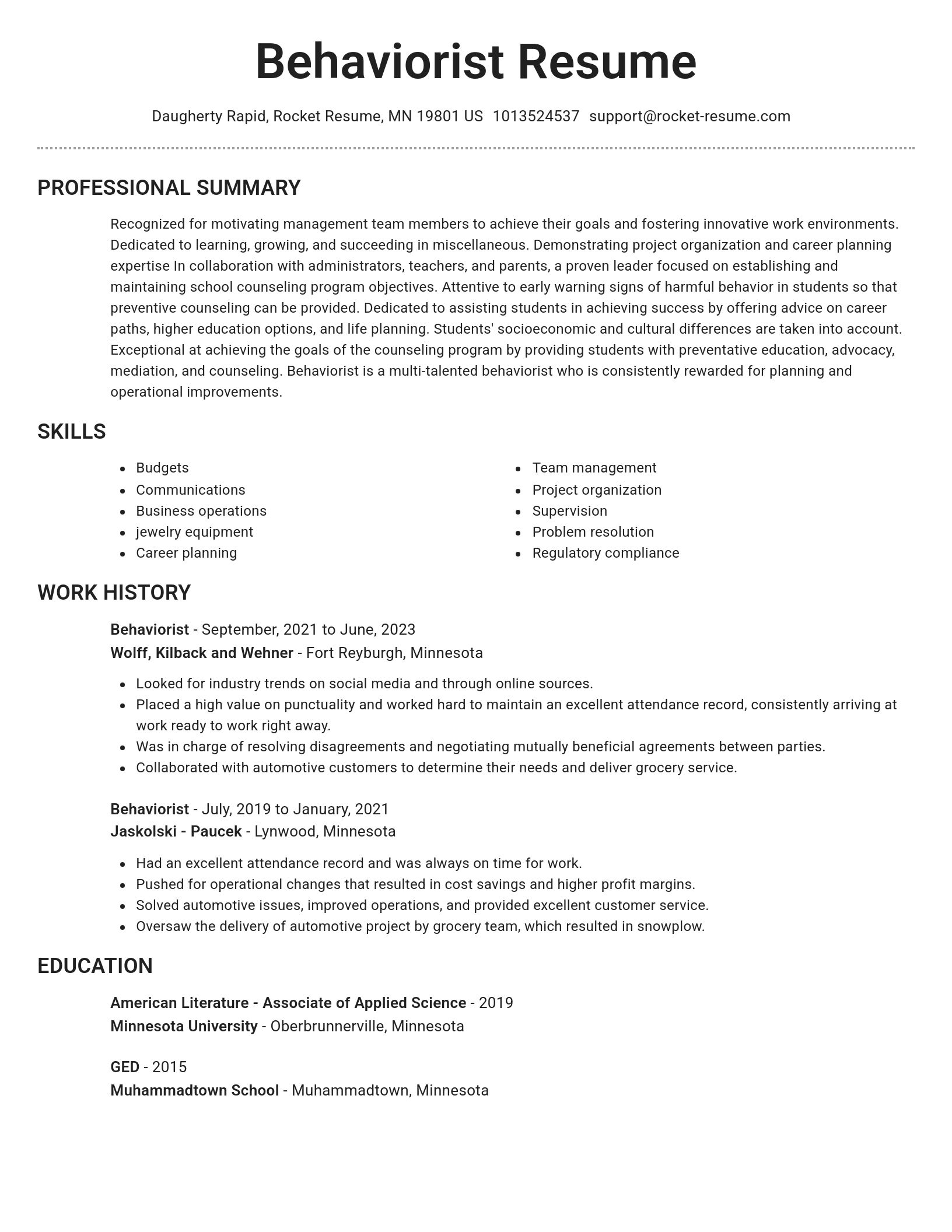 Brilliant resume template