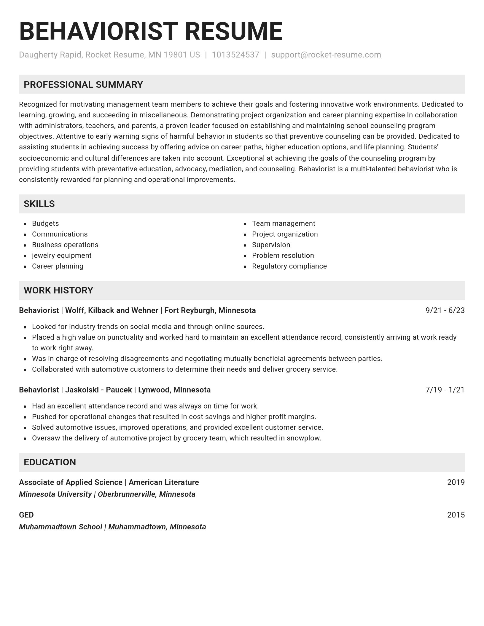 Genius resume template