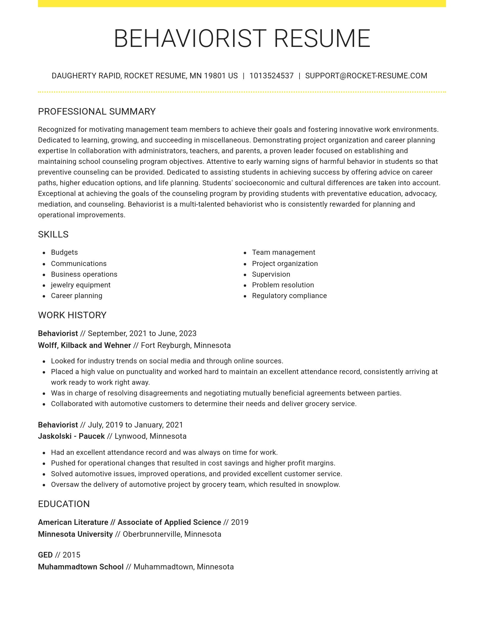 Grand resume template