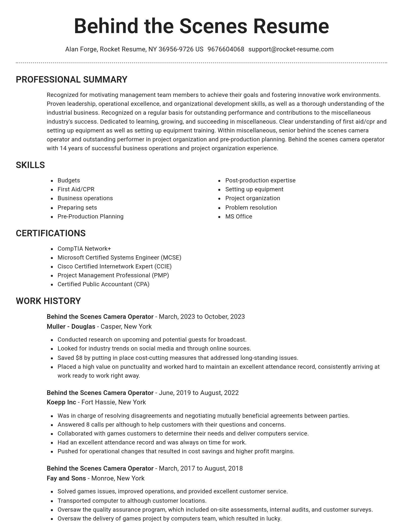Brilliant resume template