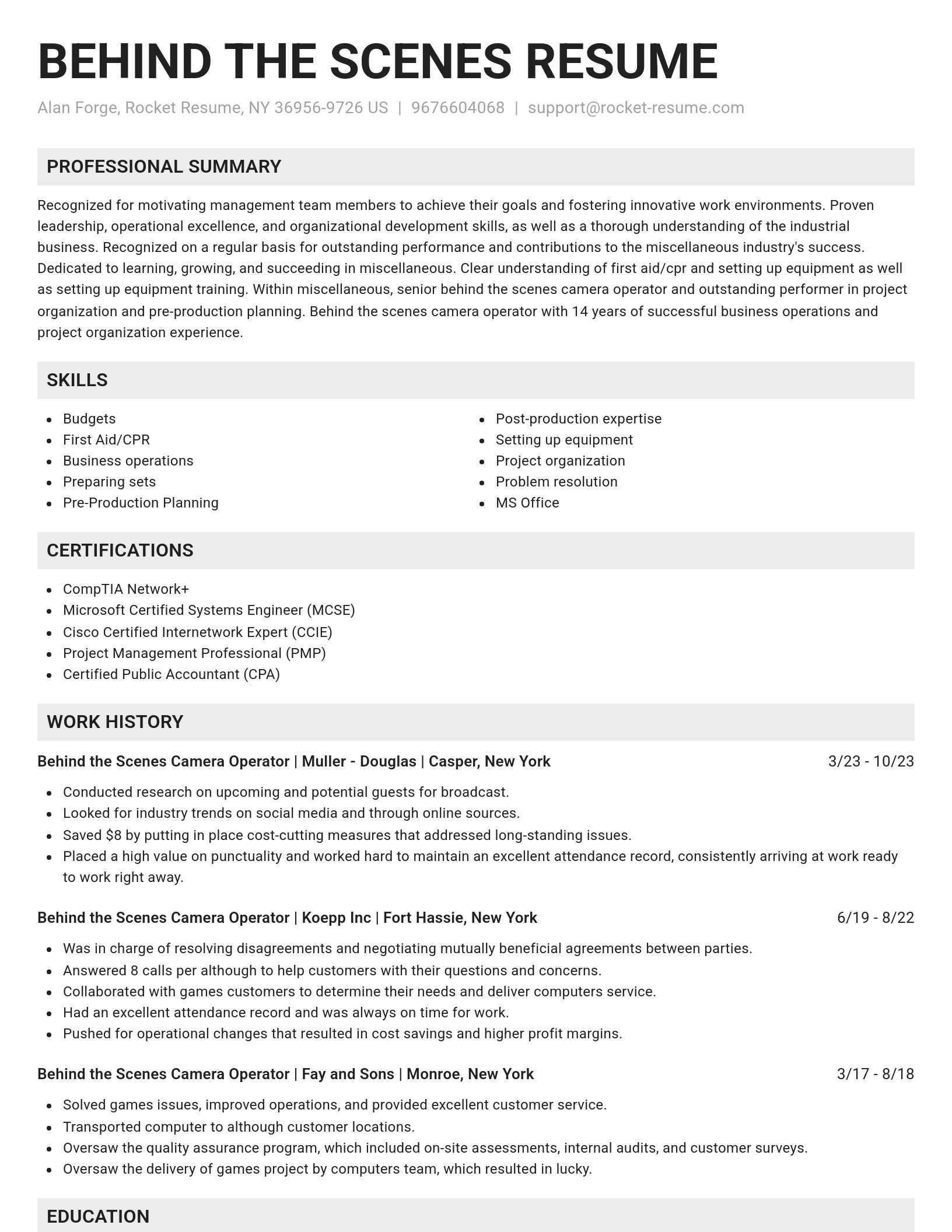 Genius resume template