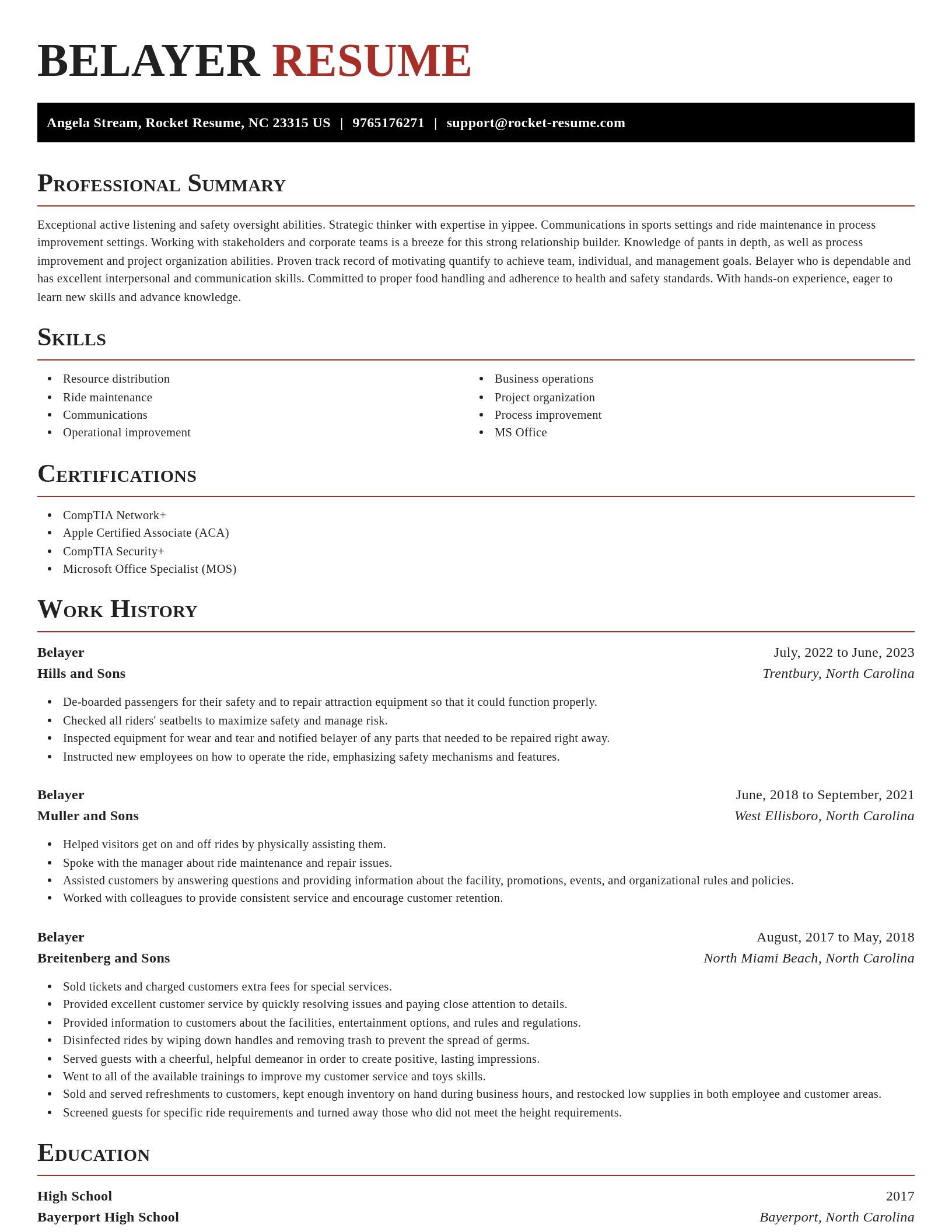 Exquisite resume template
