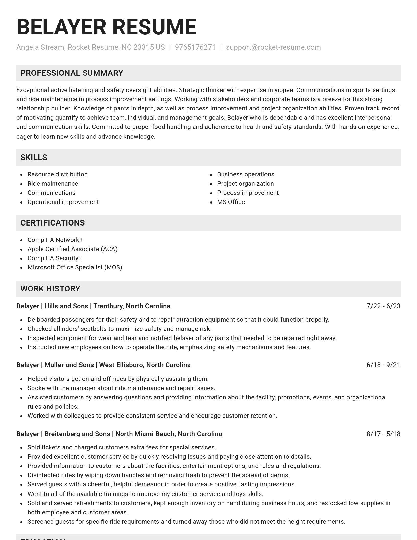 Genius resume template